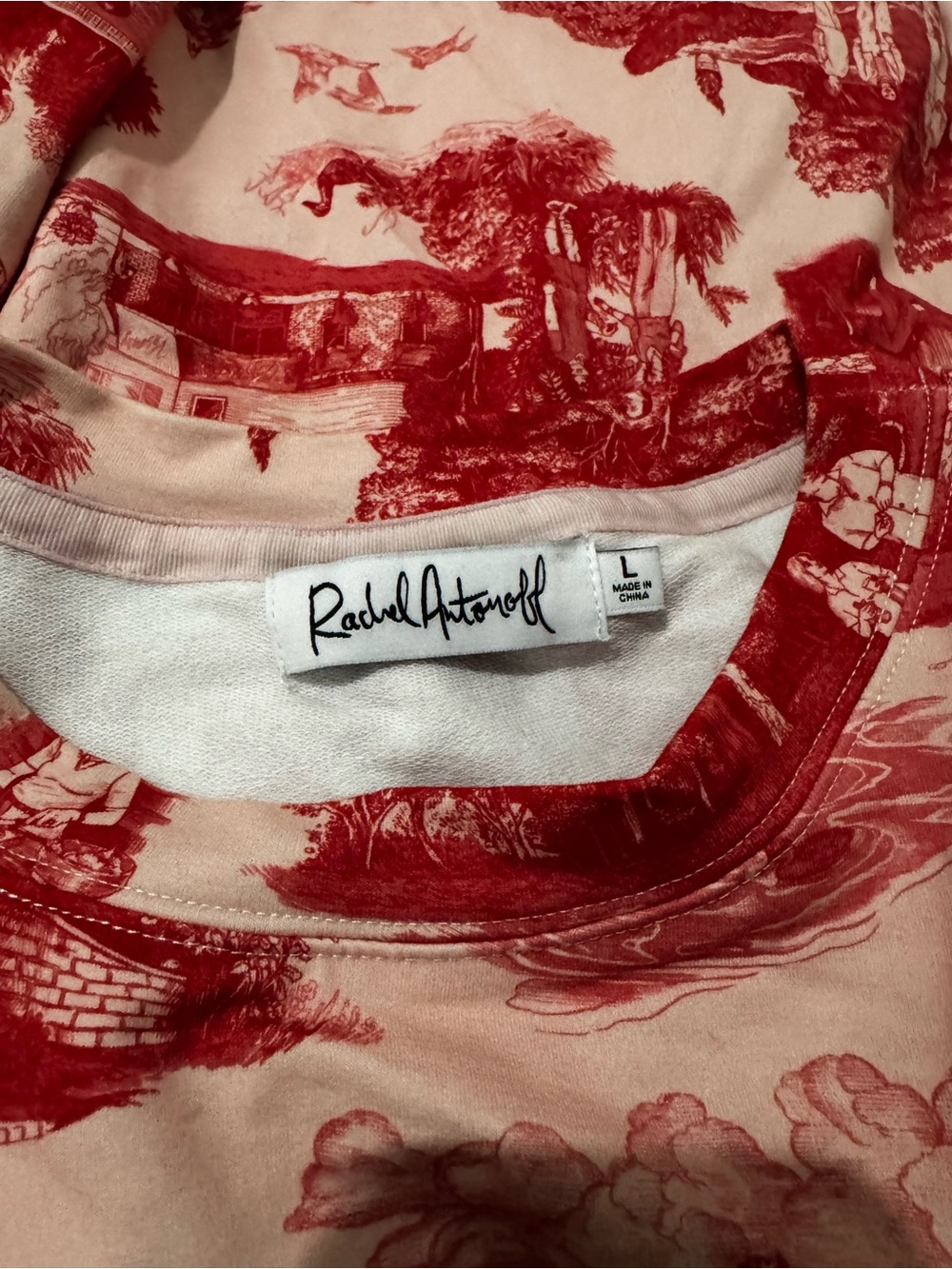 Rachel Antonoff Crewneck Tony’s Toile size Large - Picture 3 of 7